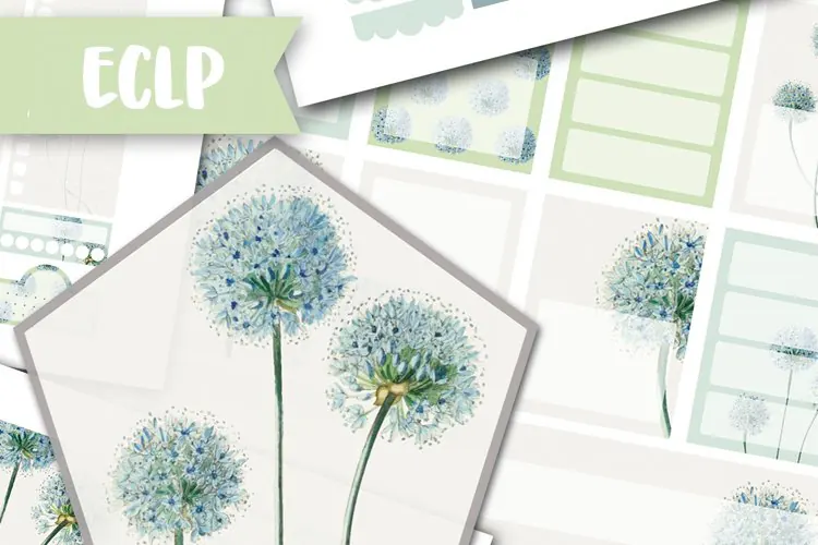 Blue Dandelion & Sage: Printable Planner Stickers for ECLP