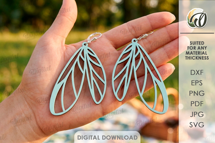 Dangle Earrings Laser Cut. Drop Earrings SVG