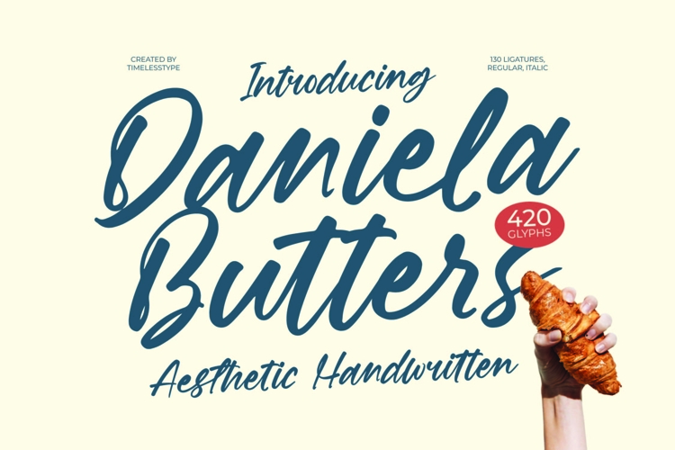 Daniela Butters - Aesthetic Handwritten Font