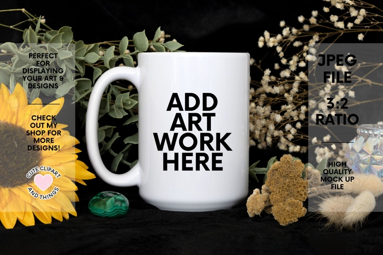 Mug Mock Up | Dark, Witchy 15oz Mug MockUp