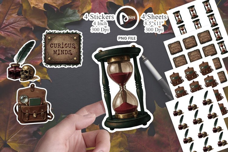 Dark Academia Autumn Study Sticker example image 1