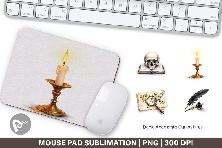 Dark Academia Curiosities Mouse Pad