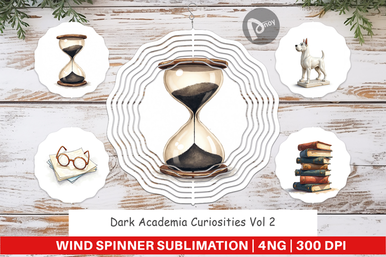Dark Academia Curiosities Wind Spinner