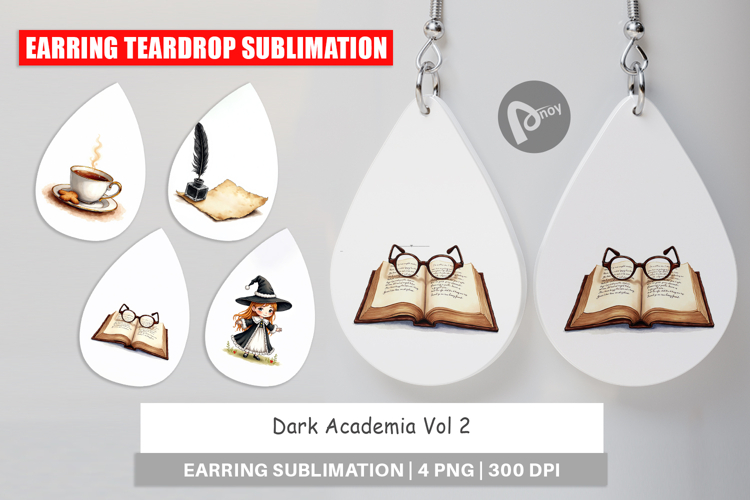 Dark Academia Christmas Earring
