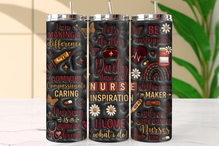 Dark Aesthetic Nurse Inspiration Quotes Tumbler Wrap