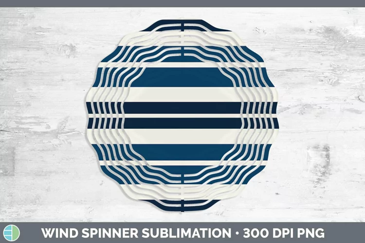 Dark Blue Wind Spinner | Sublimation Spinner Designs