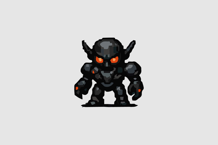 Dark Cyborg Warrior Design Vector