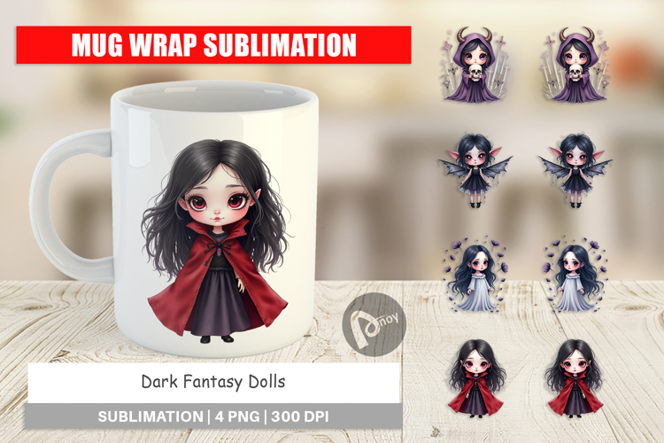 Mug Wrap Dark Fantasy Dolls