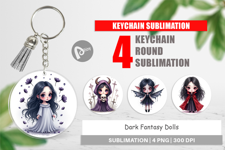 Keychain Dark Fantasy Dolls