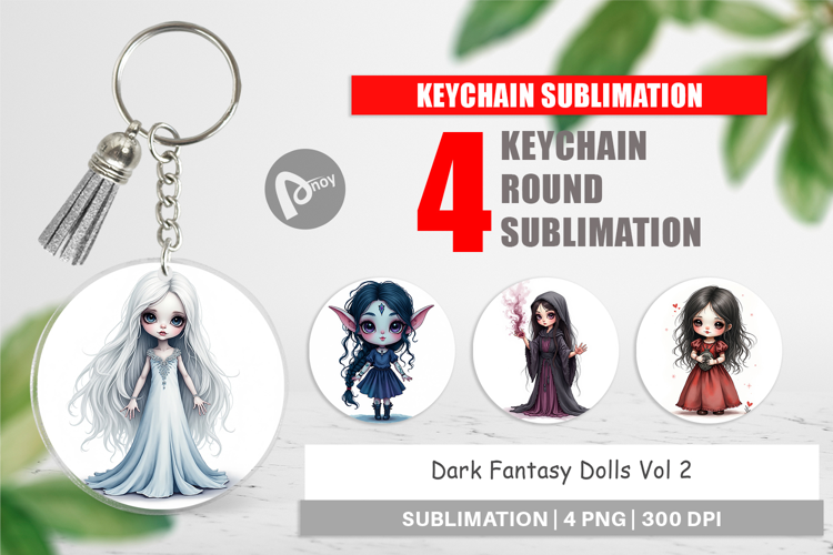 Keychain Dark Fantasy Dolls