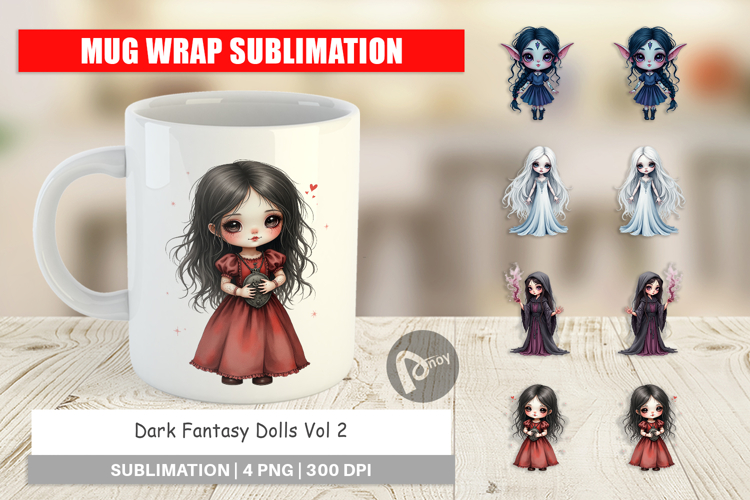 Mug Wrap Dark Fantasy Dolls