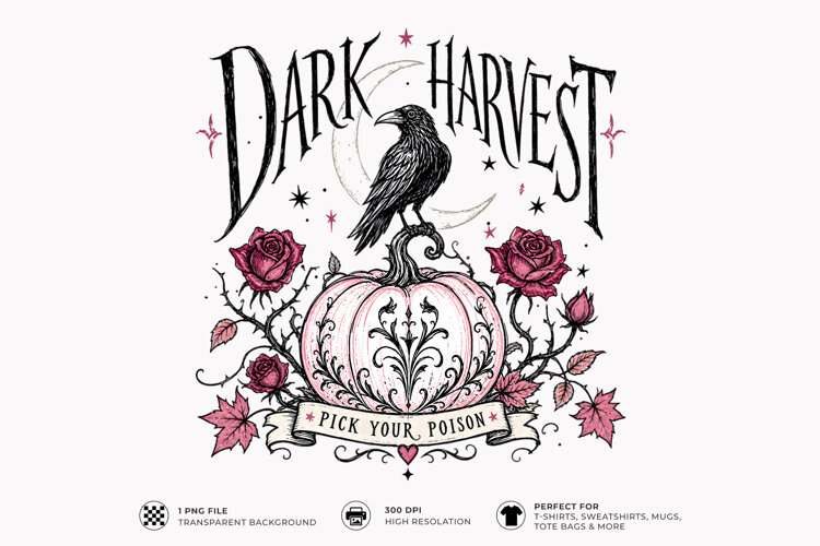 raven pumpkin png, gothic halloween png, raven halloween art, pumpkin sublimation, gothic pumpkin design, dark harvest png, spooky raven design, halloween shirt png, fall gothic artwork, halloween sublimation
