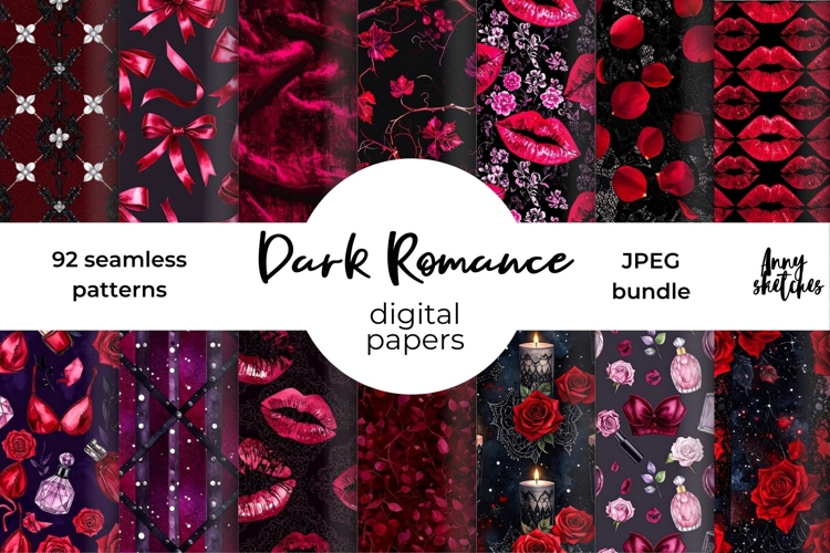 Dark Romance Seamless Pattern Bundle Smut Backgrounds