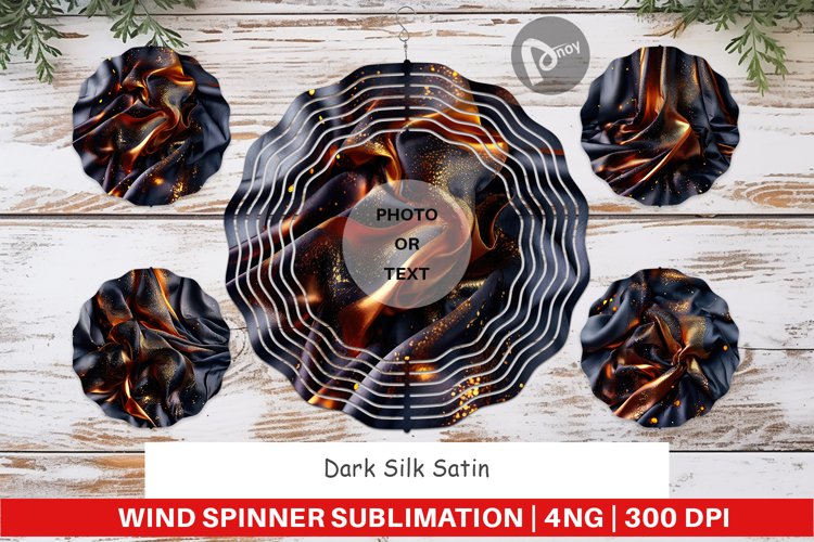 Wind Spinner Dark Silk Satin