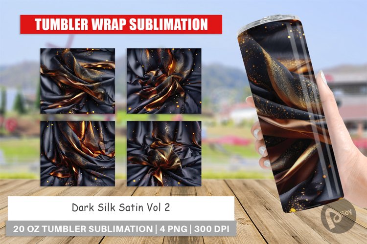 Tumbler Wrap Dark Silk Satin