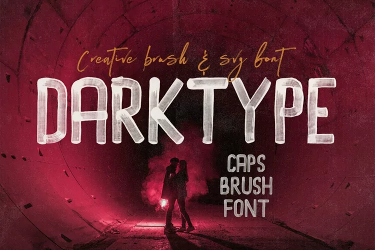 Dark Type Brush & SVG Font
