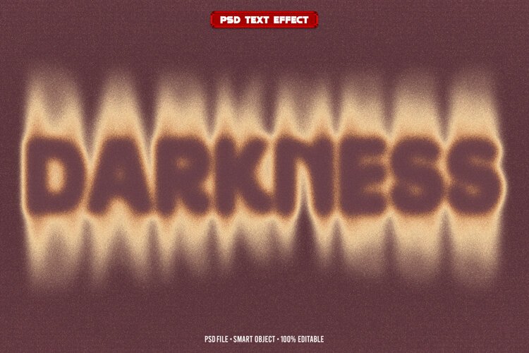 Darkness melt editable text effect example image 1