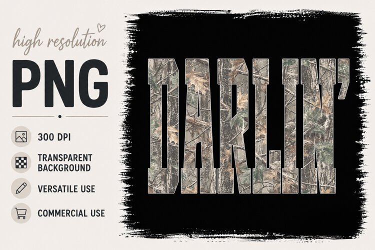 Darlin png, Camo png example image 1