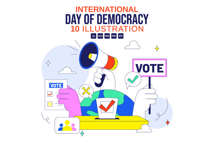 10 International Day of Democracy Illustration