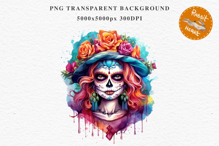 Day Of The Dead Halloween Mexican Clipart PNG Scrapbooking
