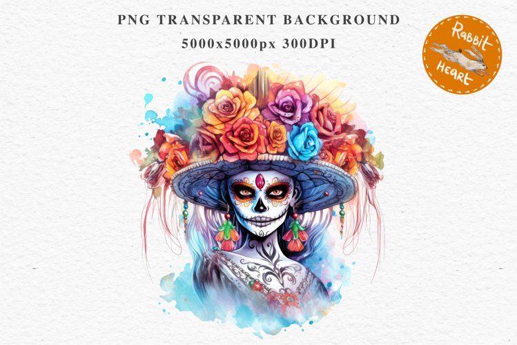 Day Of The Dead Halloween Mexican Clipart PNG Scrapbooking