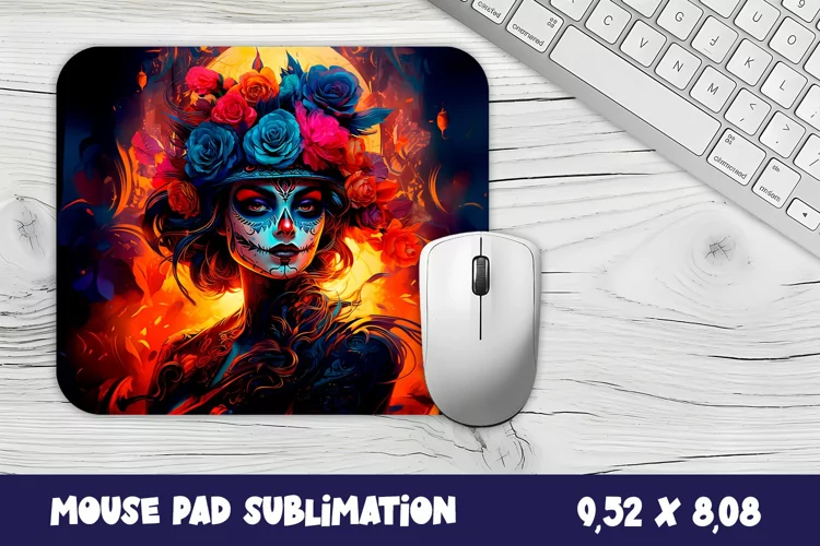 Mouse pad, sublimation, Day of the Dead carnival Mouse Pad
