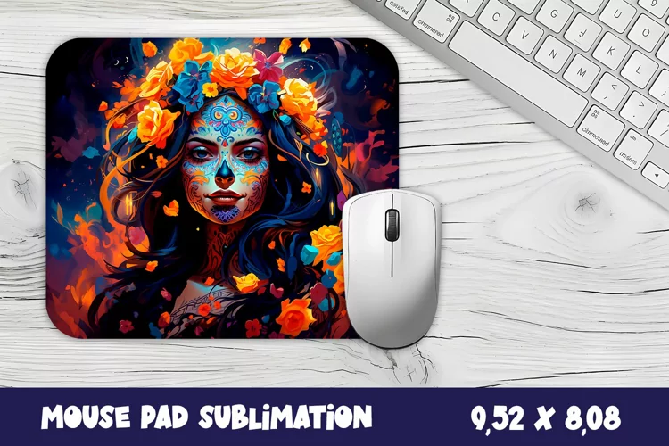 Mouse pad, sublimation, Day of the Dead carnival Mouse Pad