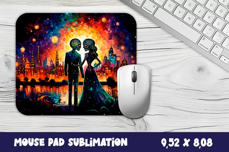 Mouse pad, sublimation, Day of the Dead carnival Mouse Pad