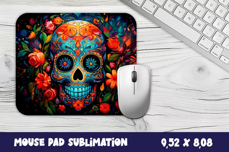 Mouse pad, sublimation, Day of the Dead carnival Mouse Pad