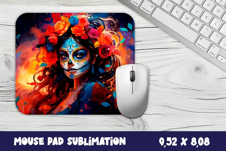 Mouse pad, sublimation, Day of the Dead carnival Mouse Pad