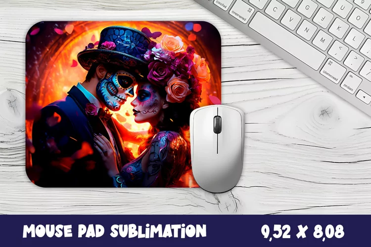 Mouse pad, sublimation, Day of the Dead carnival Mouse Pad
