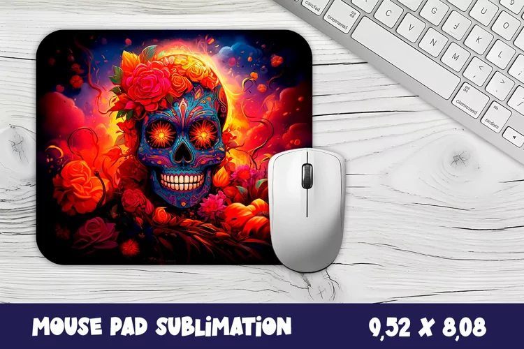 Mouse pad, sublimation, Day of the Dead carnival Mouse Pad