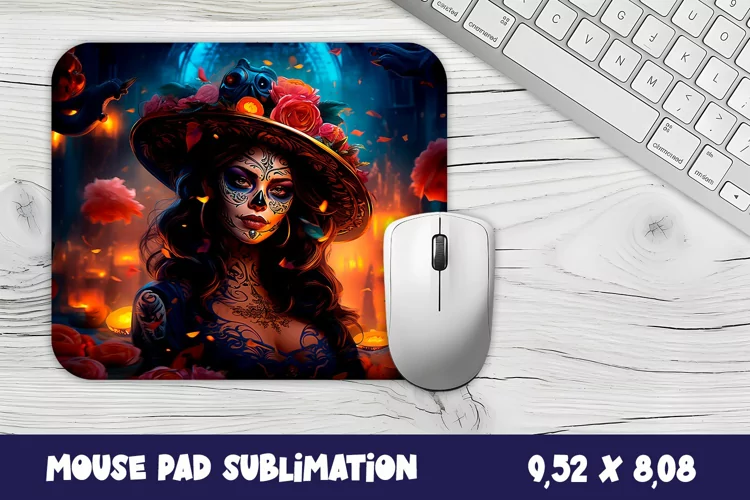 Mouse pad, sublimation, Day of the Dead carnival Mouse Pad