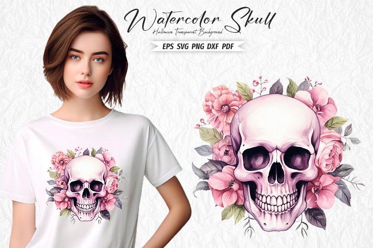 Day of the Dead watercolor sublimation