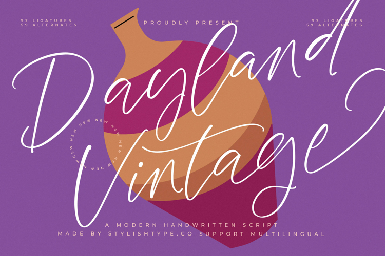 Dayland Vintage - Modern Handwritten Script