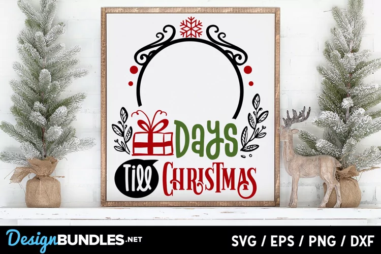 Days until Christmas poster SVG