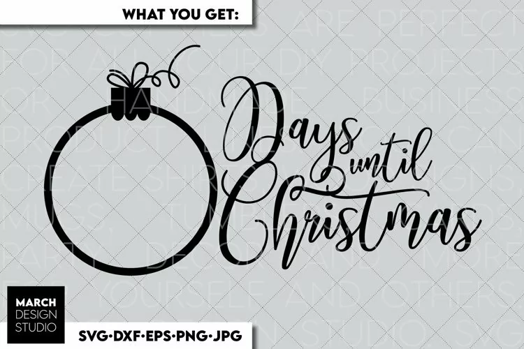 Days Until Christmas SVG, Christmas Countdown SVG, Board SVG