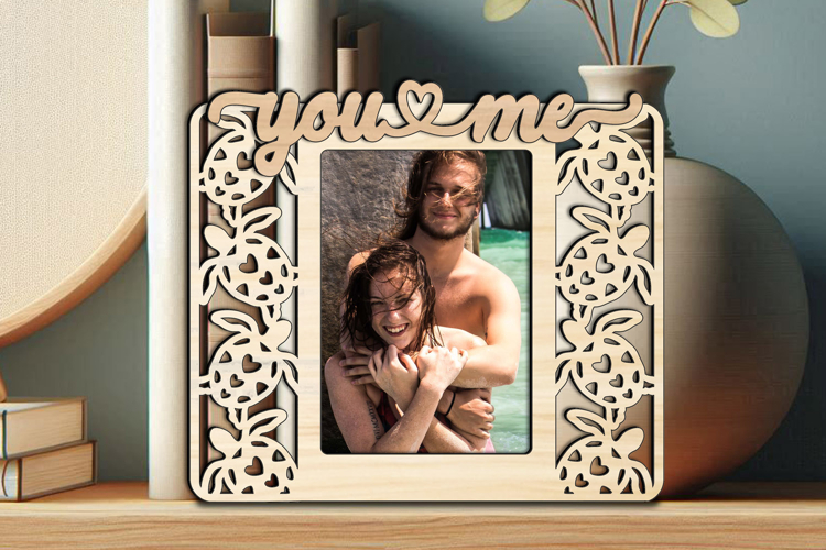 You and Me Photo Frame Picture Board Love Romantic Laser Cut