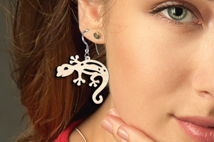 Nature Summer SVG Set Earrings Lizard Laser Gift Cool Beach
