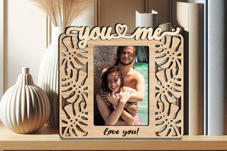 Tropic Design You and Me SVG Frame Photo Love Romantic Gift