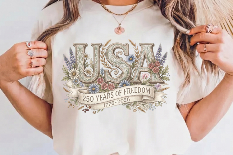 Cottagecore 250th Anniversary Floral T Shirt Graphic