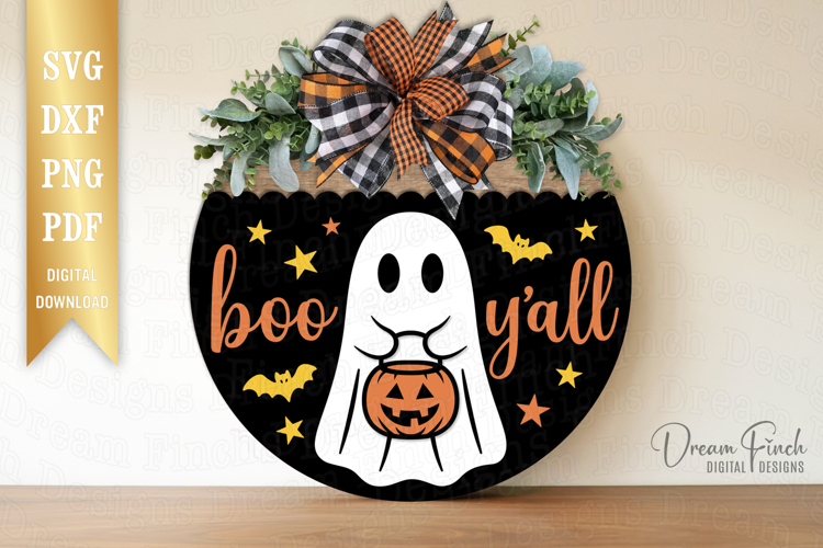 Boo Yall SVG DXF EPS Cut Files for Door Hanger