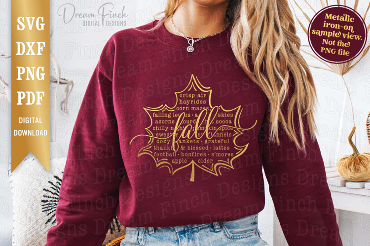 Fall Words Shirt Design SVG PNG