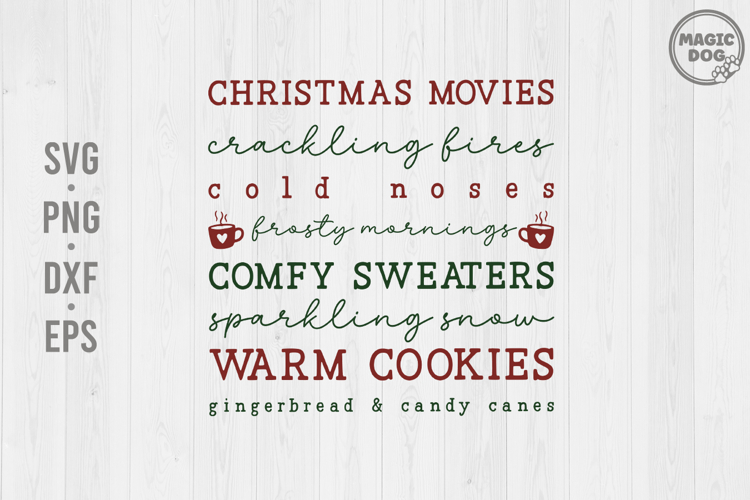 Christmas Words Svg