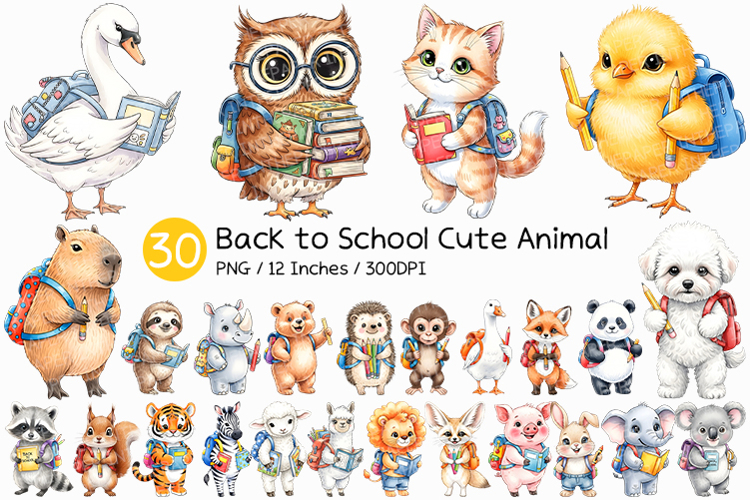 Cute Watercolor Fox Clipart Image 6
