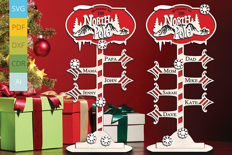 christmas-family-north-pole-names-sign-stand-glowforge-svg