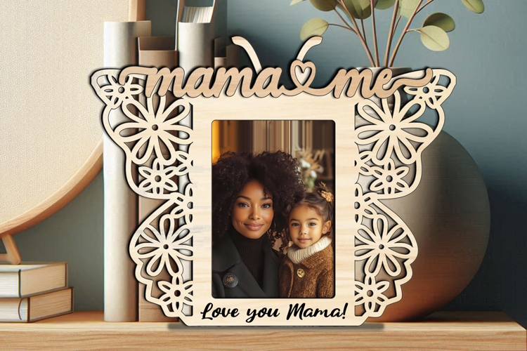 Butterfly SVG Mama and Me Photo Frame Gift Laser Home Decor