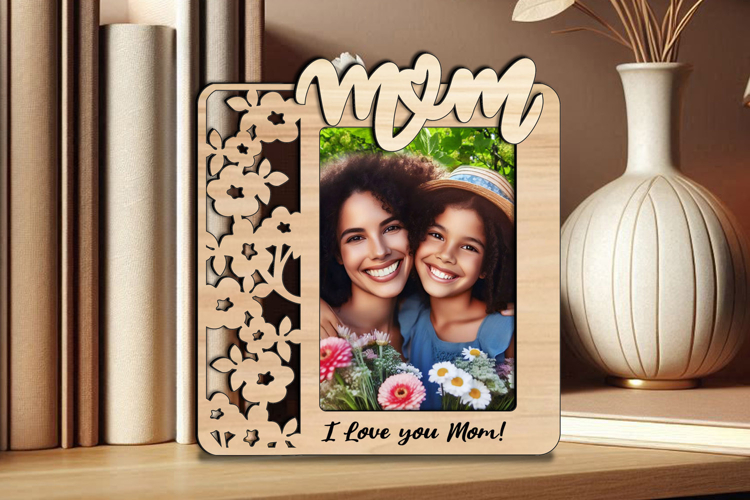Cherry Blossom SVG Mother Daughter Frame Photo Picture Gift