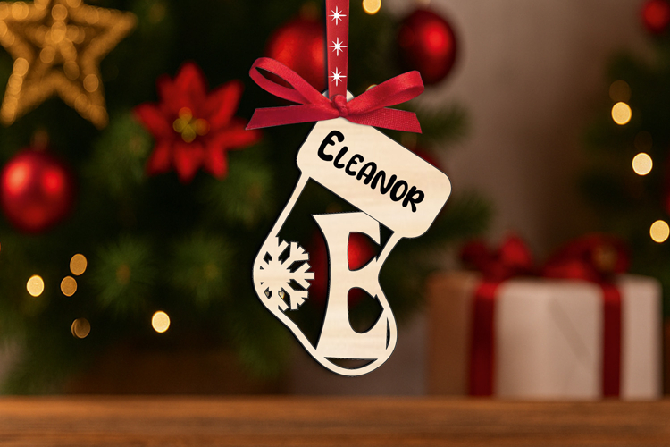 Christmas Ornament Monogram Svg Image 17