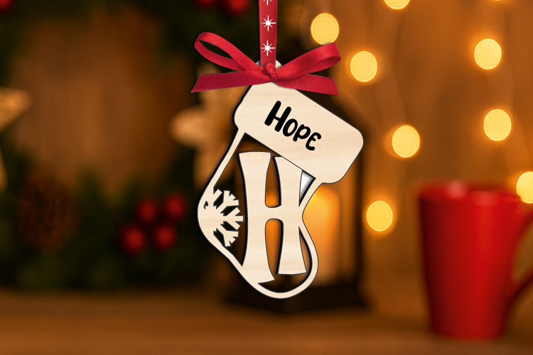 Christmas Ornament Monogram Svg Image 12